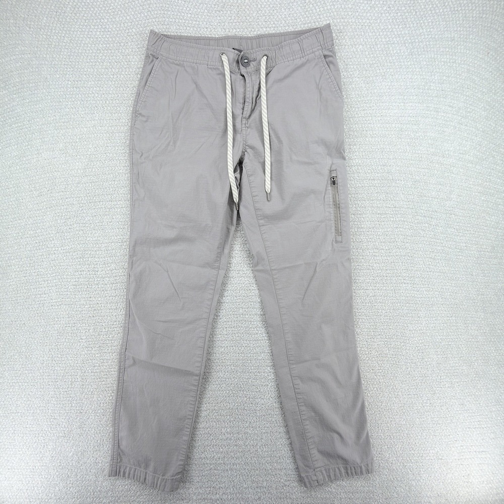 Vuori Ripstop Pants Womens M Gray Climber Hiking Drawstring Tapered VW401